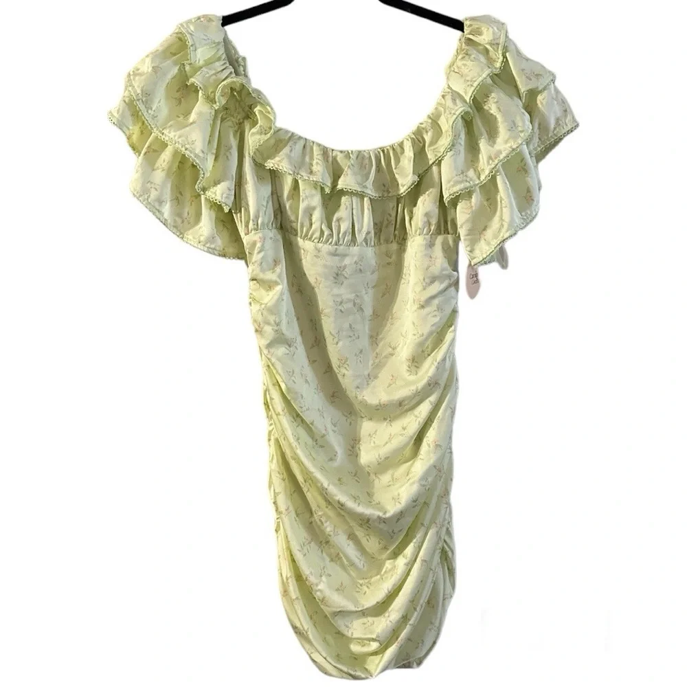 Camila Coelho Eva Mini Dress in Sage Delilah Size Large NWT - Picture 3 of 8